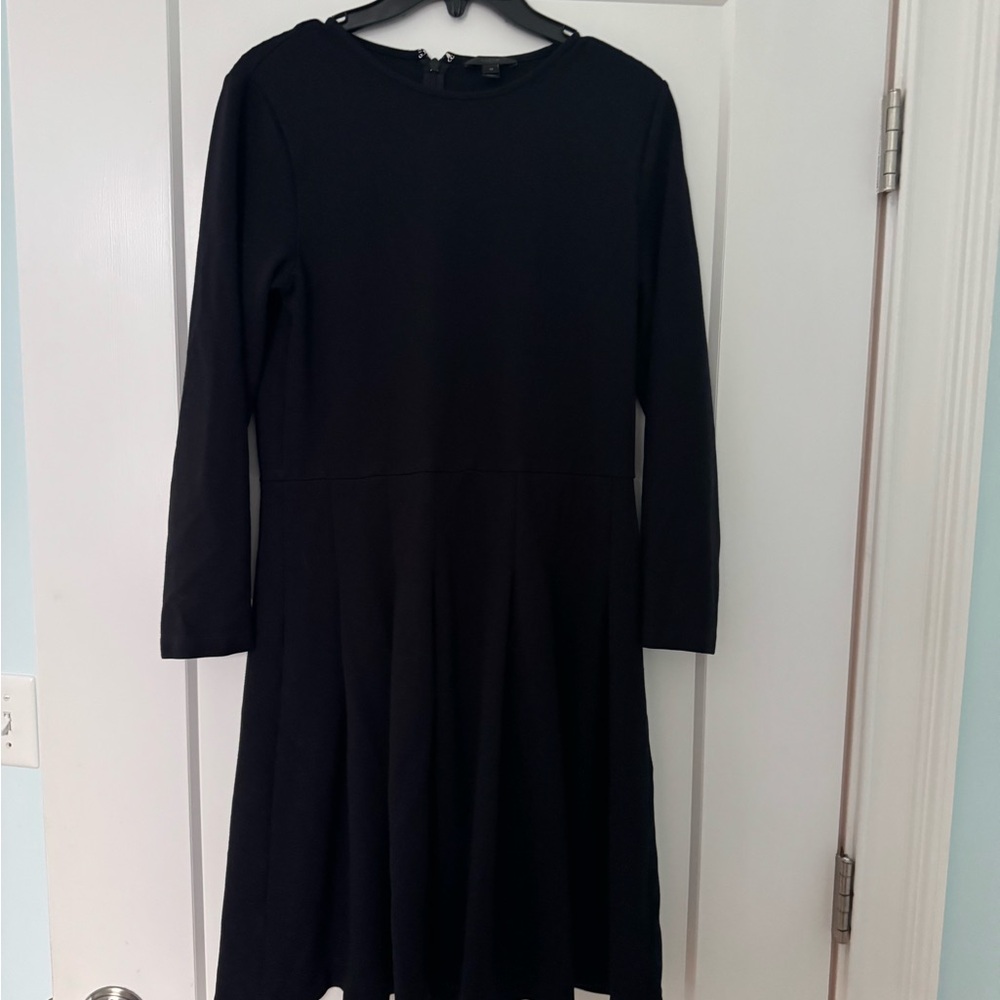 J. Crew Classic Black Long Sleeve Dress